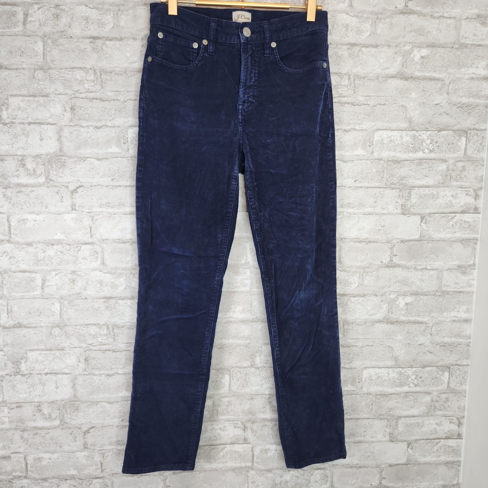 J. Crew‎ Pants Vintage Straight Navy Blue Corduroy Preppy 25 XS